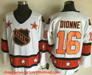 1972-81 NHL All-Star #16 Marcel Dionne White CCM Throwback Stitched Vintage Hockey Jersey