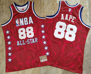 1988 All-Star AAPE x MITCHELL & NESS Red Jersey