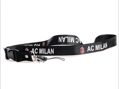 2011-2012 A.C.Milan Soccer Logo Lanyard Keychain Black