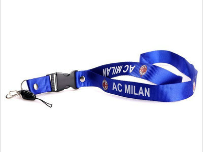 2011-2012 A.C.Milan Soccer Logo Lanyard Keychain Navy Blue