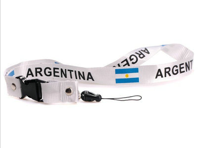 2011-2012 Argentina Soccer Logo Lanyard Keychain White