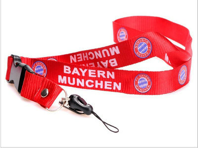 2011-2012 Bayern Munchen Soccer Logo Lanyard Keychain Red