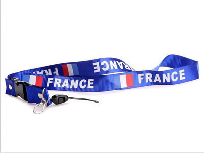 2011-2012 France Soccer Logo Lanyard Keychain Navy Blue