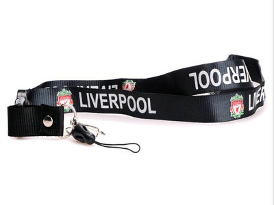 2011-2012 Liverpool Soccer Logo Lanyard Keychain Black