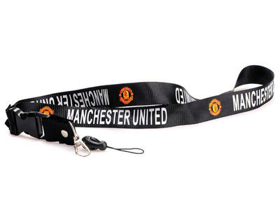 2011-2012 Manchester United Soccer Logo Lanyard Keychain Black