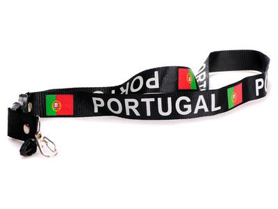 2011-2012 Portugal Soccer Logo Lanyard Keychain Black