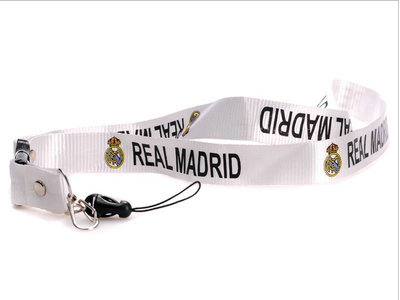 2011-2012 Real Madrid Soccer Logo Lanyard Keychain White