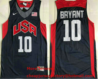 2012 Olympics Team USA #10 Kobe Bryant Revolution 30 AU Blue Jersey