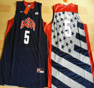 2012 Olympics Team USA #5 Kevin Durant Revolution 30 Swingman Blue With White Jersey