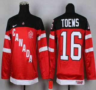 2014-15 Team Canada #16 Jonathan Toews Red 100TH Kids Jersey
