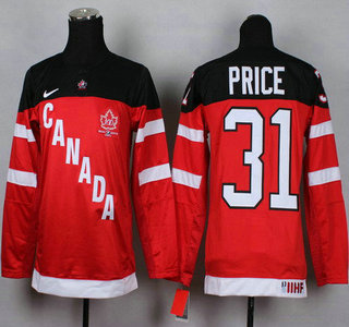 2014-15 Team Canada #31 Carey Price Red 100TH Kids Jersey
