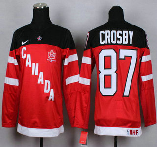 2014-15 Team Canada #87 Sidney Crosby Red 100TH Kids Jersey