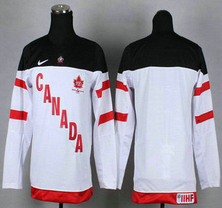 2014-15 Team Canada Blank White 100TH Kids Jersey