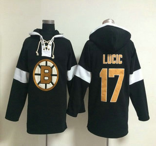 2014 Old Time Hockey Boston Bruins #17 Milan Lucic Black Hoody