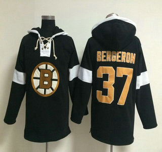 2014 Old Time Hockey Boston Bruins #37 Patrice Bergeron Black Hoody