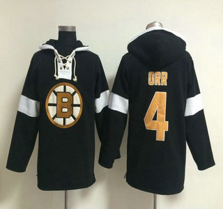 2014 Old Time Hockey Boston Bruins #4 Bobby Orr Black Hoody