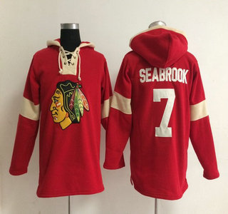 2014 Old Time Hockey Chicago Blackhawks #7 Brent Seabrook Red Hoody
