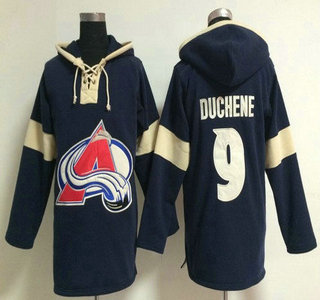 2014 Old Time Hockey Colorado Avalanche #9 Matt Duchene Navy Blue Hoody