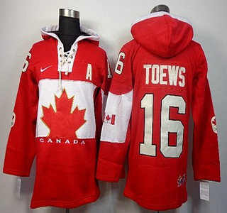 2014 Old Time Hockey Olympics Canada #16 Jonathan Toews Red Hoody
