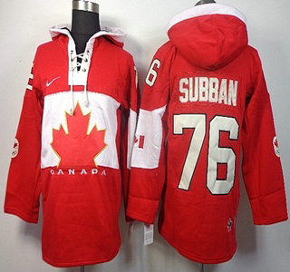 2014 Old Time Hockey Olympics Canada #76 P.K. Subban Red Hoody