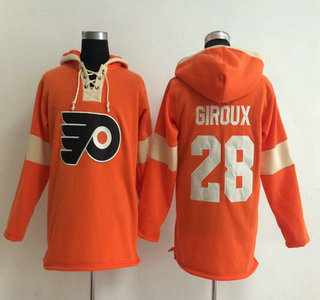 2014 Old Time Hockey Philadelphia Flyers #28 Claude Giroux Orange Hoody