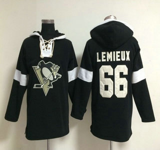 2014 Old Time Hockey Pittsburgh Penguins #66 Mario Lemieux 2014 Black Hoody