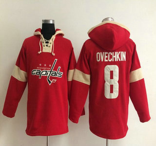 2014 Old Time Hockey Washington Capitals #8 Alex Ovechkin Red Hoody