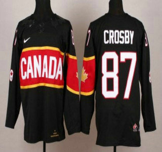 2014 Olympics Canada #87 Sidney Crosby Black Kids Jersey