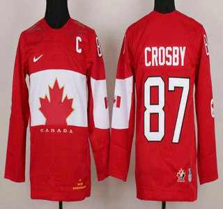 2014 Olympics Canada #87 Sidney Crosby Red Kids Jersey