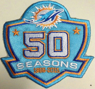 2015 Miami Dolphins 50th Anniversary Patch