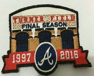 2016 Atlanta Braves Turner Field Final Season Jersey Sleeve Patch