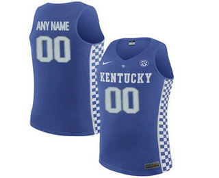 2017 Men's Kentucky Wildcats Customized College Basketball Elite Jersey - Royal Blue