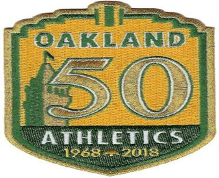 2018 Oakland Athletics A's 50th Anniversary Patch