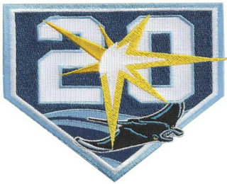 2018 Tampa Bay Rays 20th Anniversary Embroidered Jersey Patch
