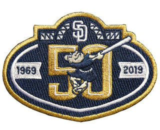 2019 San Diego Padres Navy Blue 50th Anniversary Patch