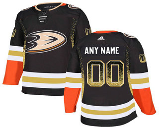 Anaheim Ducks Black Men's Customized Drift Fashion Adidas Jersey