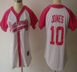 Atlanta Braves #10 Chipper Jones 2012 Fashion Womens Jersey