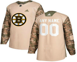 Boston Bruins Camo Adidas Veterans Day Custom Practice Jersey