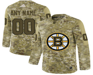 Boston Bruins Camo Men's Customized Adidas Jersey