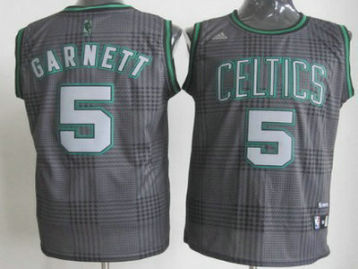 Boston Celtics 5 Kevin Garnett Black Rhythm Fashion Jersey