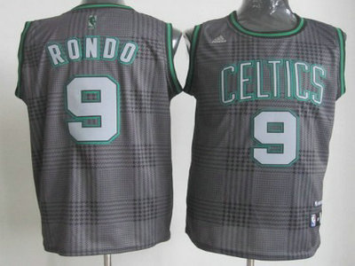 Boston Celtics 9 Rajon Rondo Black Rhythm Fashion Jersey
