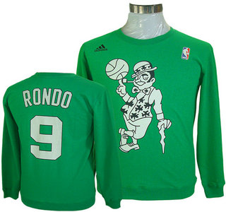 Boston Celtics #9 Rajon Rondo Green Hoody