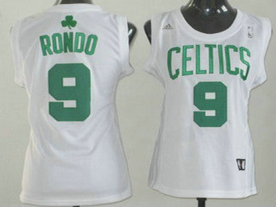 Boston Celtics 9 Rajon Rondo Revolution 30 Swingman White Womens Jersey
