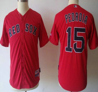 Boston Red Sox #15 Dustin Pedroia Red Kids Jersey