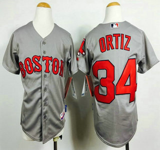 Boston Red Sox #34 David Ortiz 2014 Gray Kids Jersey