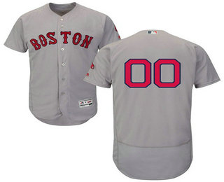 Boston Red Sox Gray Men's Flexbase Customized Jersey