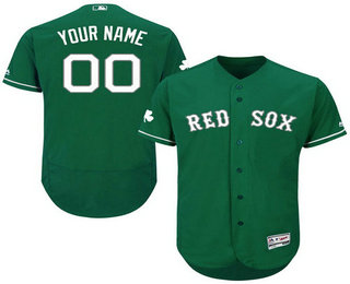 Boston Red Sox Green Celtic Flexbase Men's Customized Jersey