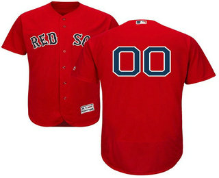 Boston Red Sox Red Men's Flexbase Customized Jersey