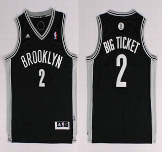 Brooklyn Nets #2 Kevin Garnett Big Ticket  Nickname Black Revolution 30 Swingman Jersey