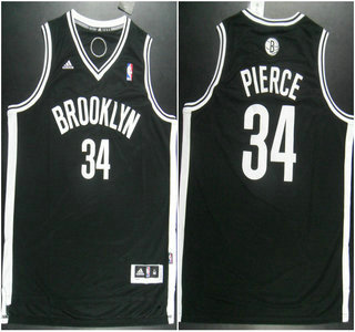 Brooklyn Nets #34 Paul Pierce Black Revolution 30 Swingman Jersey